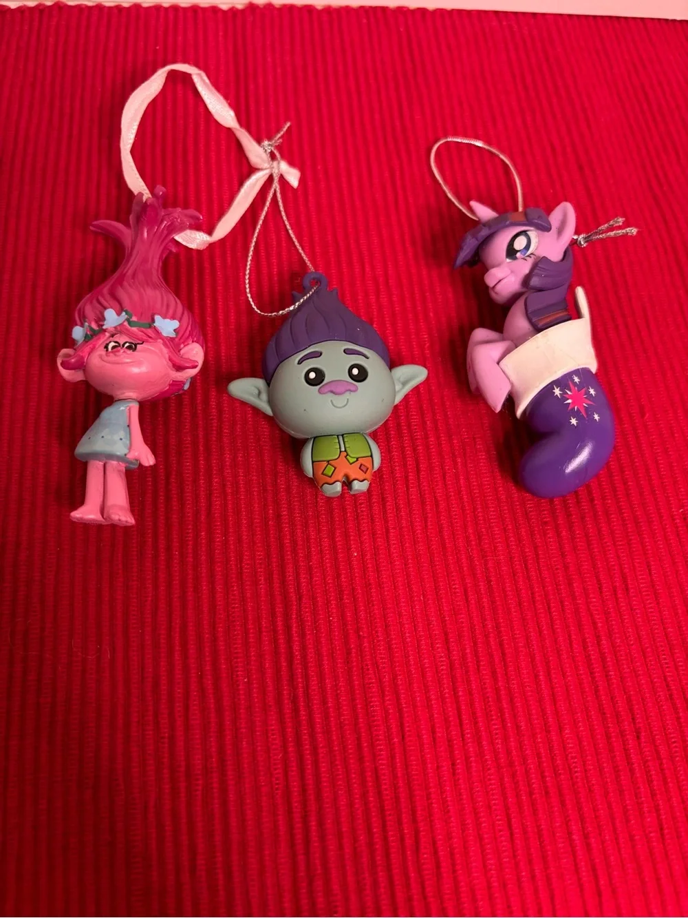 3 Character including Poppy and Branch and Purple My Little Pony